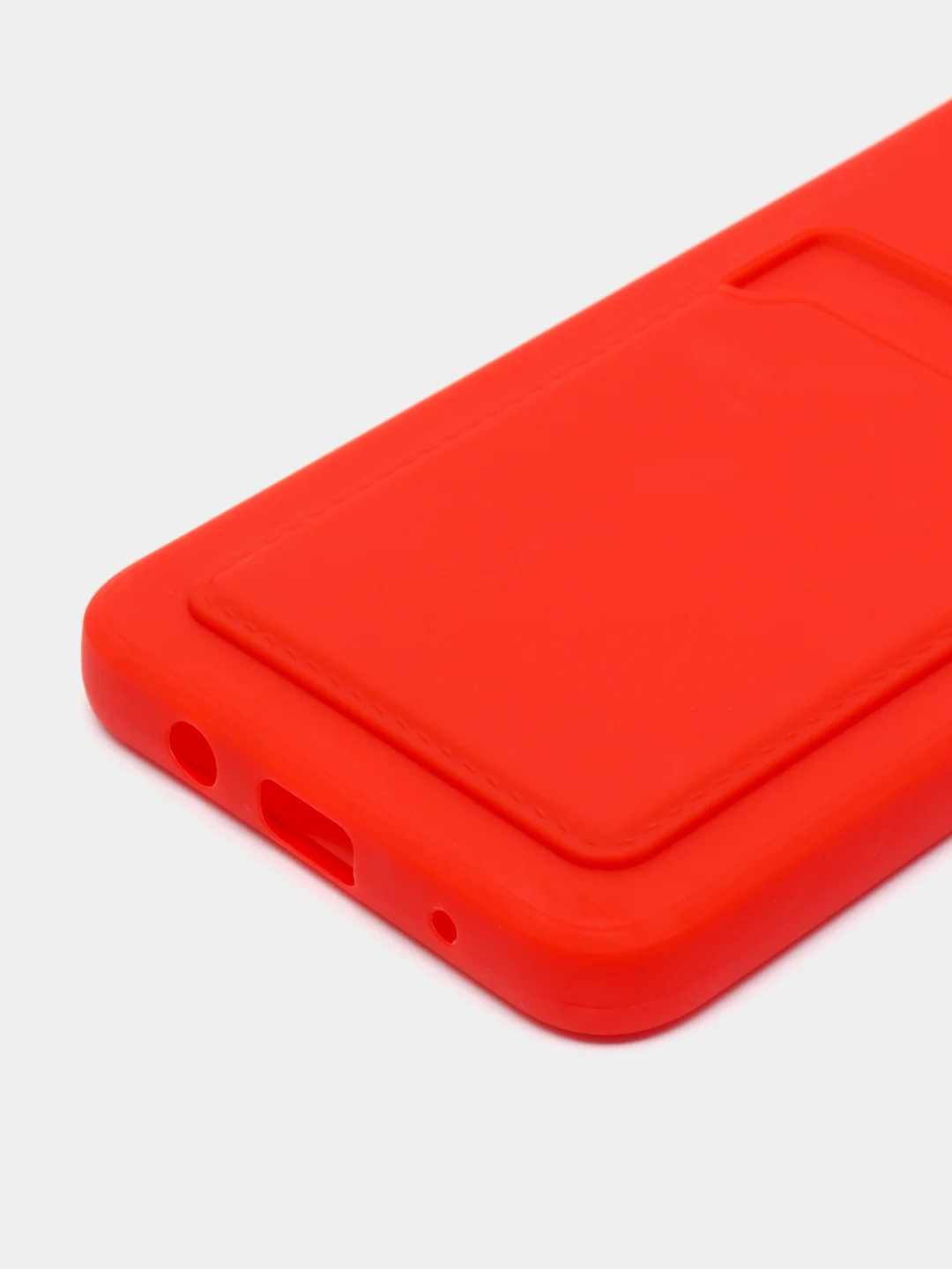 Красный чехол с отделением для пластиковой карточки TECNO SPARK 7