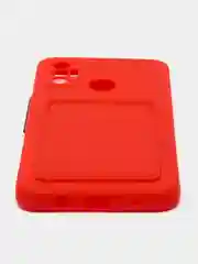 Красный чехол с отделением для пластиковой карточки TECNO SPARK 7