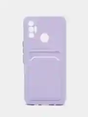 Лавандовый чехол с отделением для пластиковой карточки TECNO SPARK 7