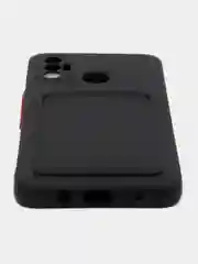Черный чехол с отделением для пластиковой карточки TECNO SPARK 7