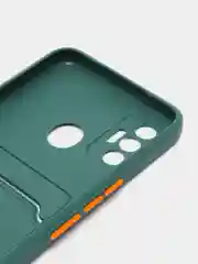 Тёмно-зелёный чехол с отделением для пластиковой карточки TECNO SPARK 7
