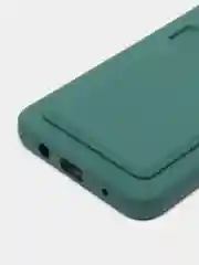 Тёмно-зелёный чехол с отделением для пластиковой карточки TECNO SPARK 7