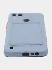 Серый чехол с отделением для пластиковой карточки REALME C21Y