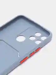 Серый чехол с отделением для пластиковой карточки REALME C21Y