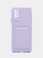 Лавандовый чехол с защитой камеры для Tecno Pova 2, с карманом для пластиковой карты