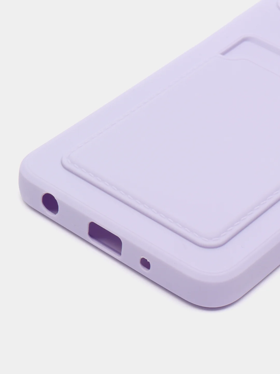 Лавандовый чехол с защитой камеры для Tecno Pova 2, с карманом для пластиковой карты