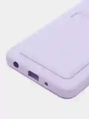 Лавандовый чехол с защитой камеры для Tecno Pova 2, с карманом для пластиковой карты