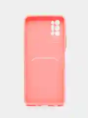 Розовый чехол с защитой камеры для Tecno Pova 2, с карманом для пластиковой карты