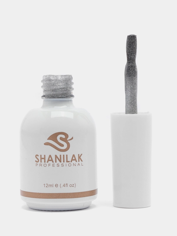 Светоотражающий топ для ногтей Shanilak, серебристый, с блестками, 10 мл