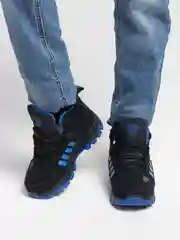 Синий кроссовки детские SUBA, высокие, утепленные