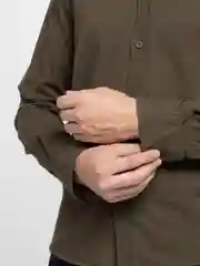 Зелёный хаки рубашка мужская габардин, джинса