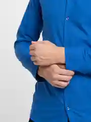 Синий рубашка мужская классическая
