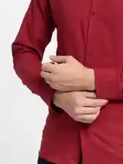Бордовый рубашка мужская классическая