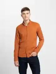 Бронзовый рубашка мужская габардин, джинса
