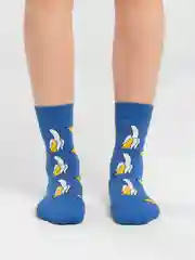 Синий носки женские, с принтом