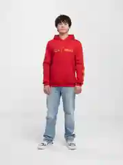 Алый худи унисекс
