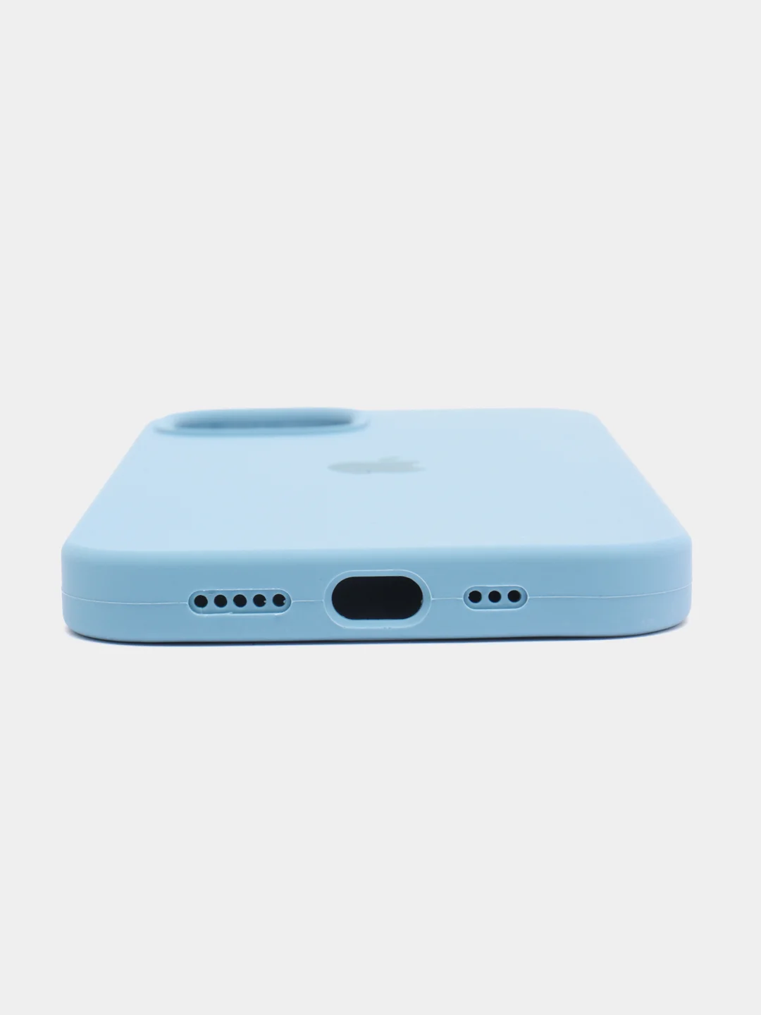 Синий меланж чехол Silicone Case силиконовый для iPhone (айфон)