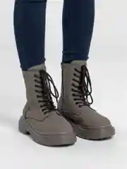 Зелёный хаки ботинки женские удобные теплые