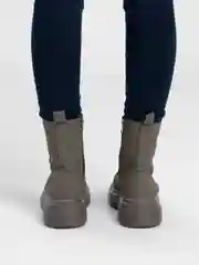 Зелёный хаки ботинки женские удобные теплые