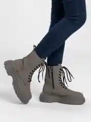 Зелёный хаки ботинки женские удобные теплые
