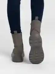 Зелёный хаки ботинки женские удобные теплые