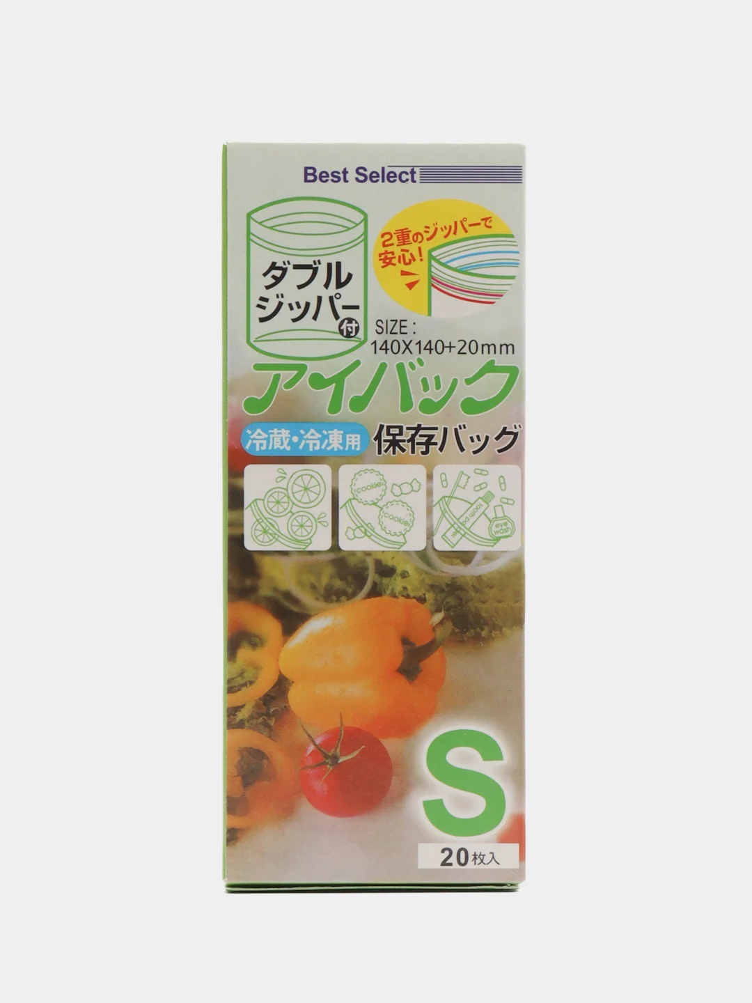 Зип-пакеты для продуктов, 3 вида, S / L