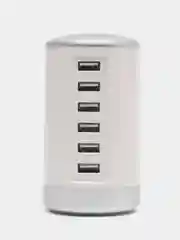 Белый зарядное устройство с 6-USB выходами / USB Hub станция