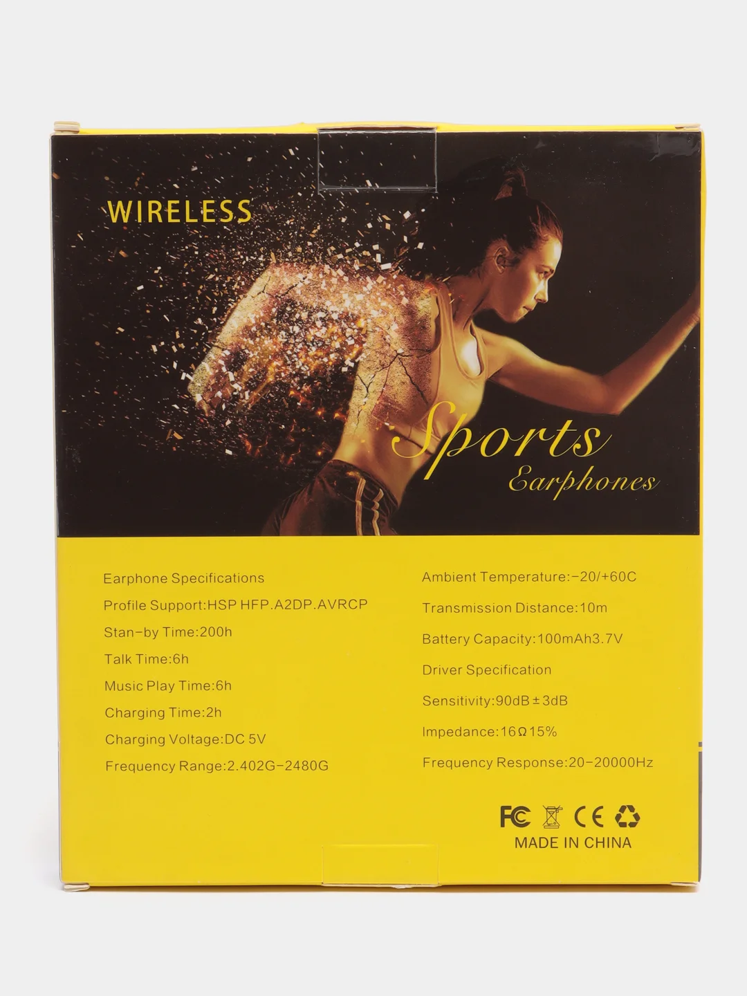 Красный беспроводные наушники Wireless Sport Earphone Neckband