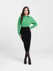 Зеленый рубашка женская, оверсайз, хлопок