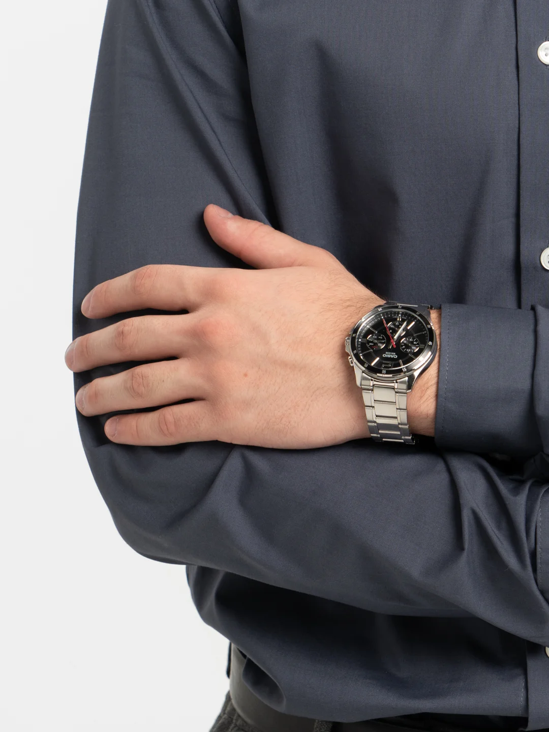 Серебряный часы наручные Casio MTP-1374D-1A