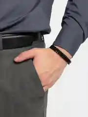 Серебряный браслет-цепь мужской, из нержавеющей стали