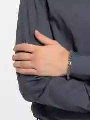 Серебряный браслет мужской, из титановой стали
