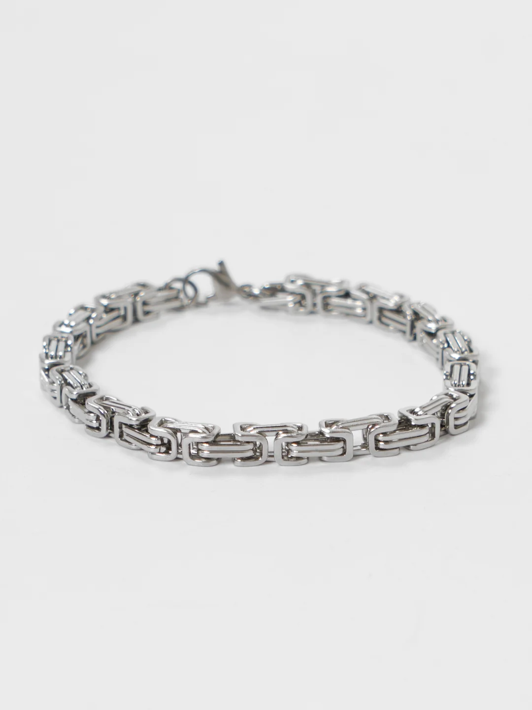 Серебряный браслет мужской, из титановой стали