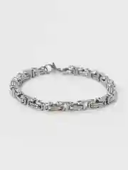 Серебряный браслет мужской, из титановой стали