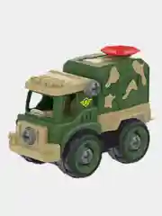 Хаки набор разборных машинок 4 штуки, с отвёрткой, сборно-разборная машинка пожарная