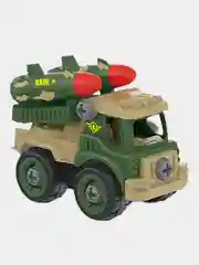 Хаки набор разборных машинок 4 штуки, с отвёрткой, сборно-разборная машинка пожарная
