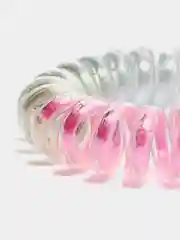 Белый резинка для волос, пружинка
