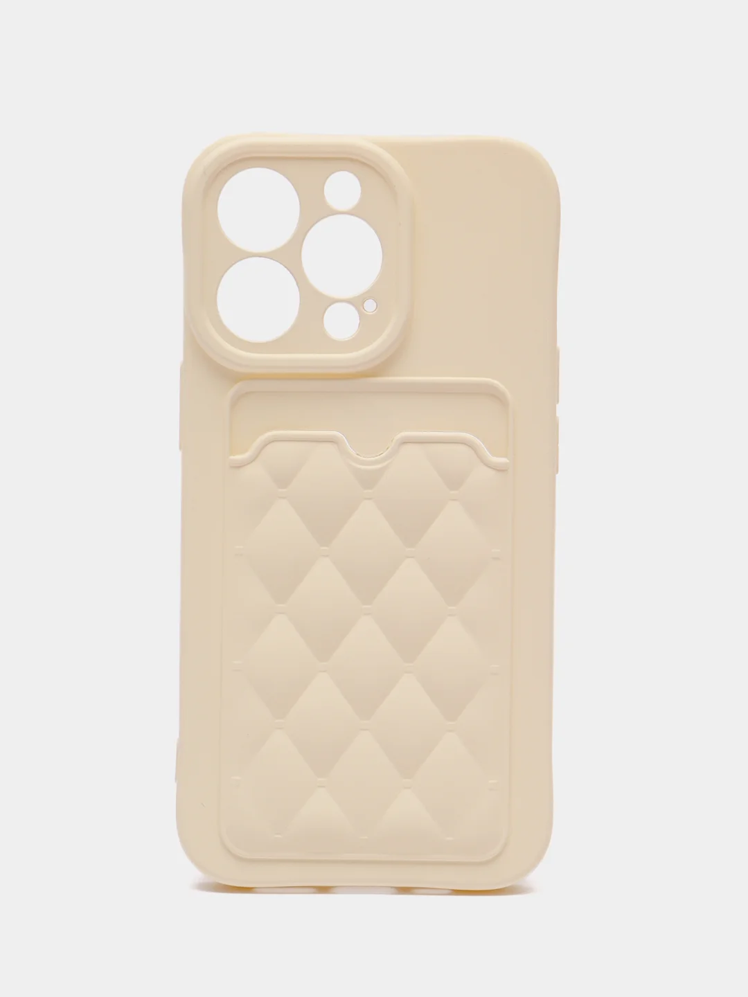 Молочный чехол для Iphone 11, 12, 13, Pro Max / с картхолдером / с карманом