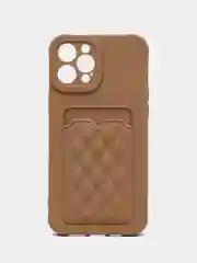 Бежевый меланж чехол для Iphone 11, 12, 13, Pro Max / с картхолдером / с карманом