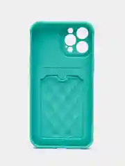 Зеленый чехол для Iphone 11, 12, 13, Pro Max / с картхолдером / с карманом