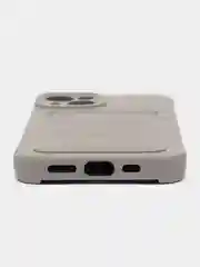 Серый чехол для Iphone 11, 12, 13, Pro Max / с картхолдером / с карманом