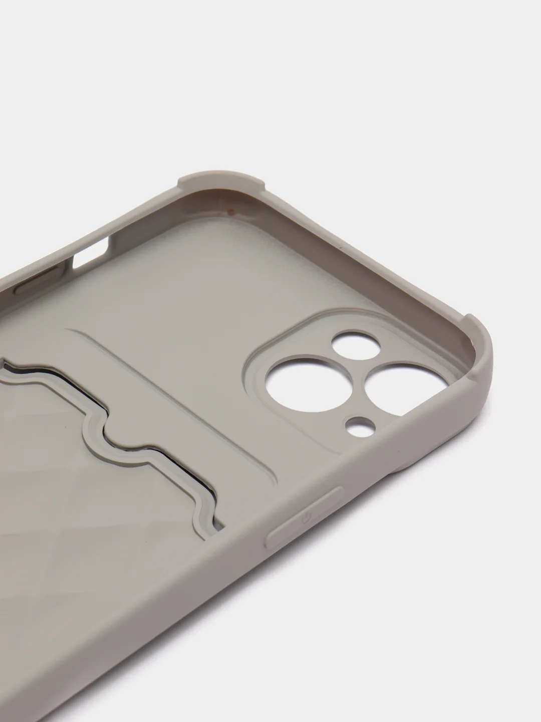 Серый чехол для Iphone 11, 12, 13, Pro Max / с картхолдером / с карманом