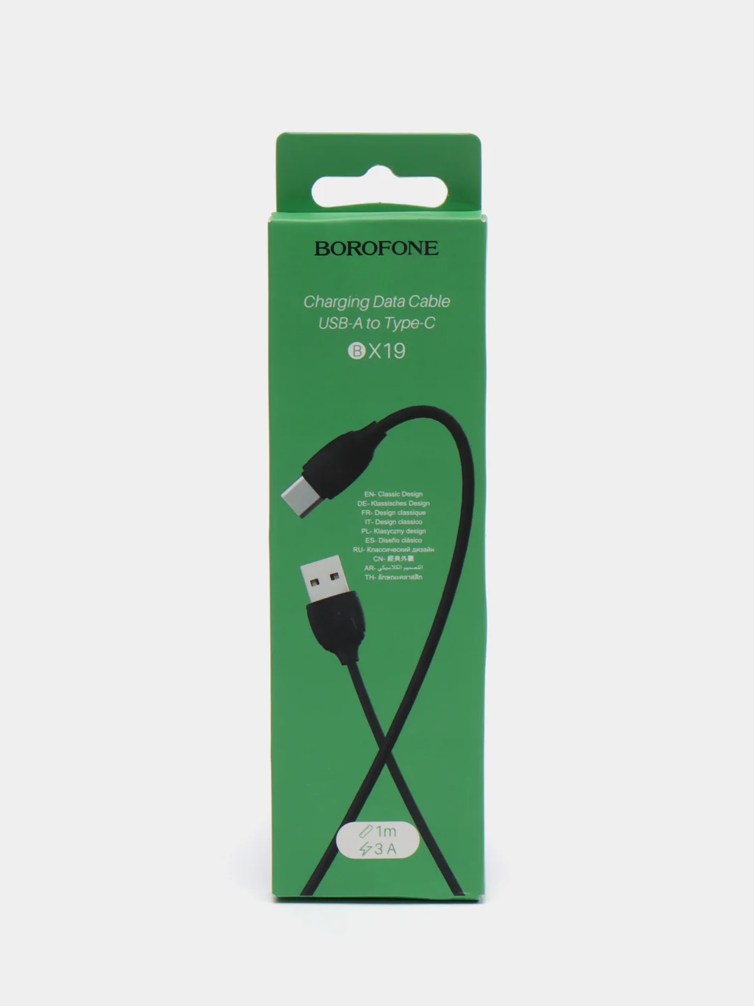 Черный кабель Borofone BX19 USB - Type-C, 1 м