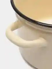 Кастрюля эмалированная, без рисунка, слоновая кость, 4 л