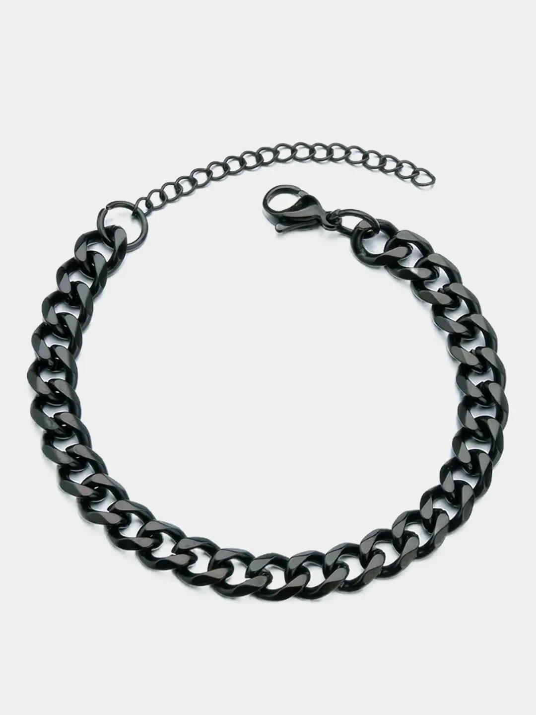 Серебряный браслет мужской из нержавеющей стали. Цепочка на руку