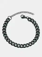 Серебряный браслет мужской из нержавеющей стали. Цепочка на руку