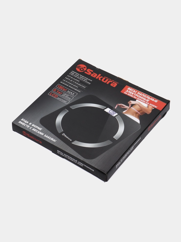 Весы напольные Sakura SA-5056BK, с анализатором, до 180 кг