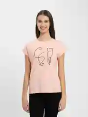 Пудровый футболка женская oversize