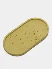 Оливковый поднос интерьерный, из гипса, для свечей