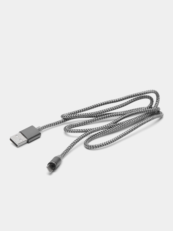 Кабель FUMIKO MC1 Lightning, 2.4A, магнитный, серый, 1 м